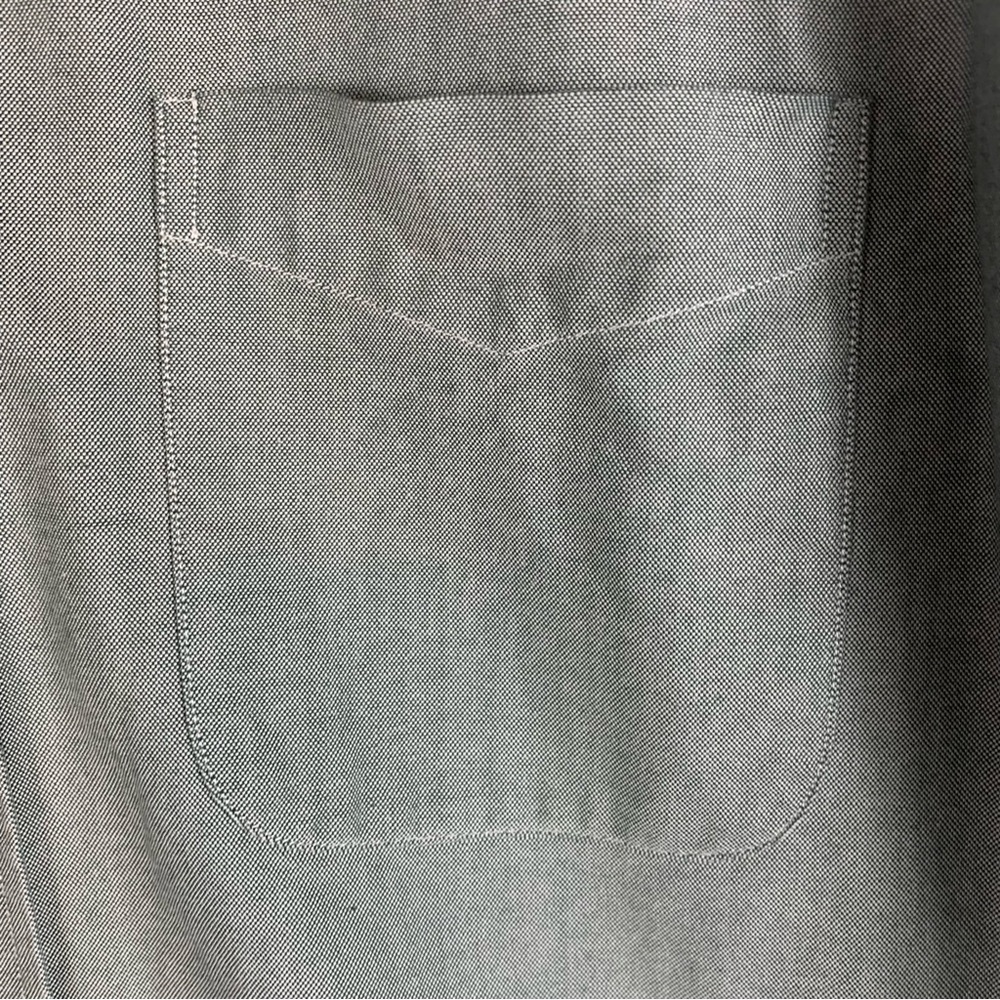 LL Bean Green Cotton Single Needle Tailoring 17.5-34 Button Down Shirt - Picture 3 of 9